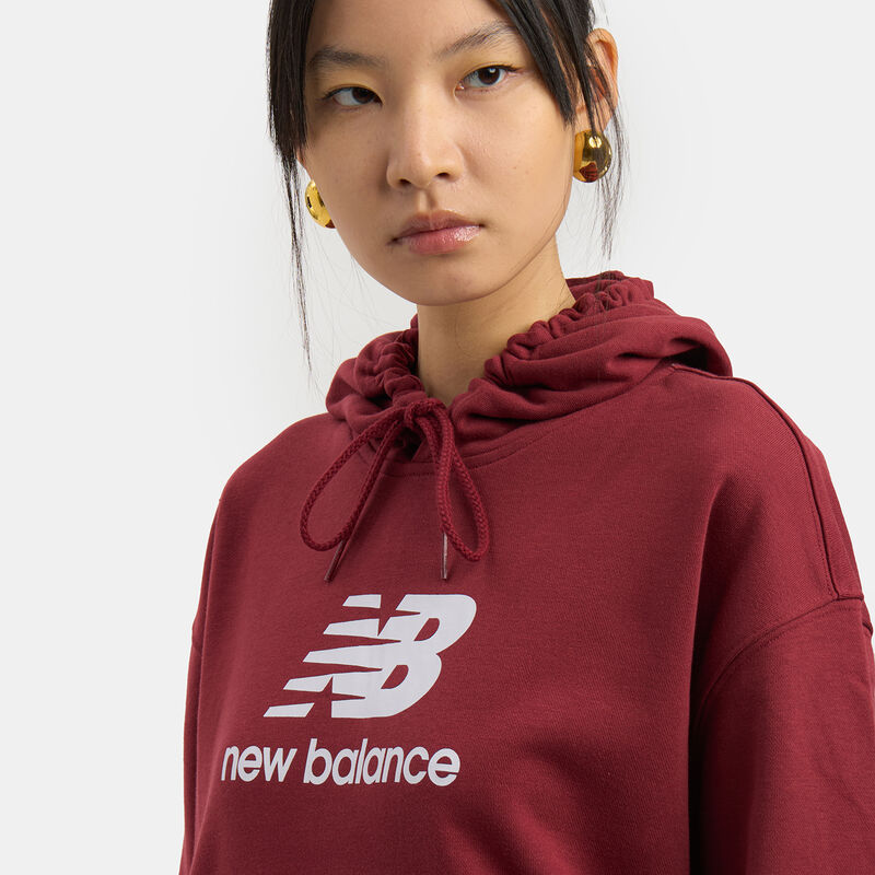 Felpa New Balance Sport Essentials Logo, bordeaux
