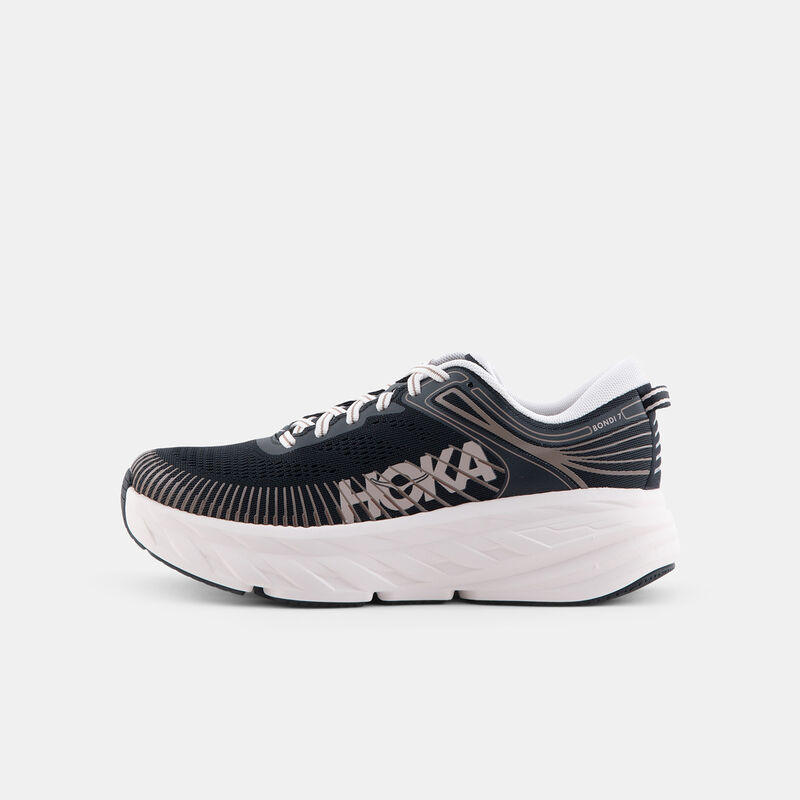 Hoka Bondi 7, nero/beige/bianco