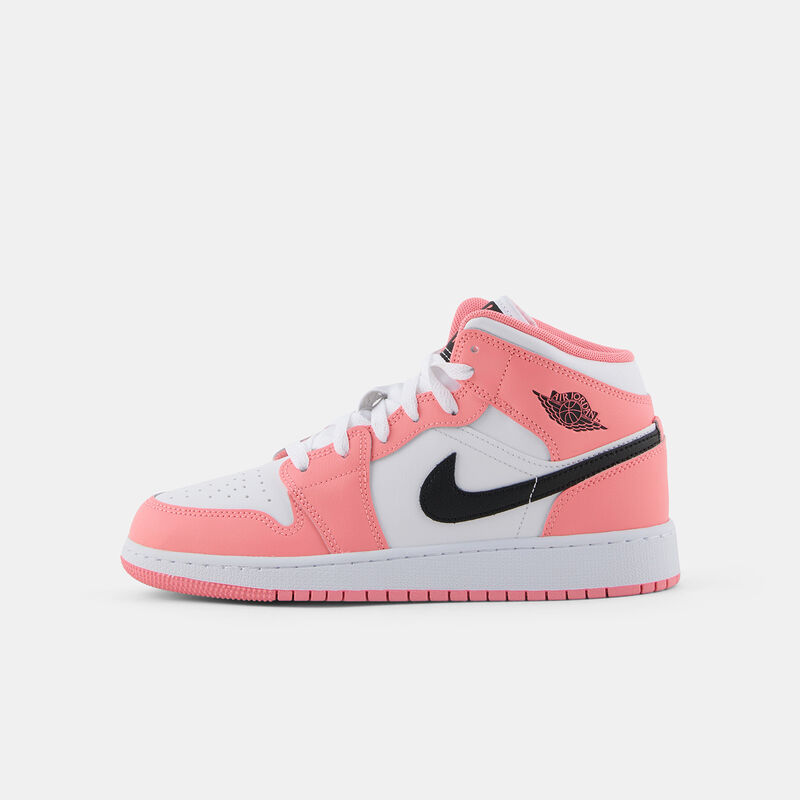 Air Jordan 1 Mid Pink Gaze (GS), rosa/bianco/nero