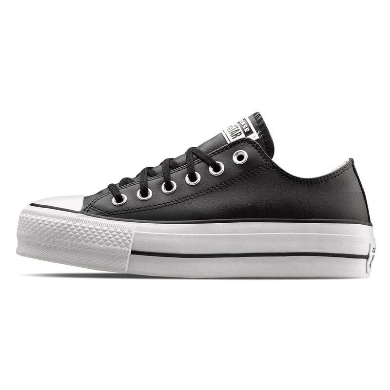 Converse Chuck Taylor All Star Platform Leather, nero/bianco