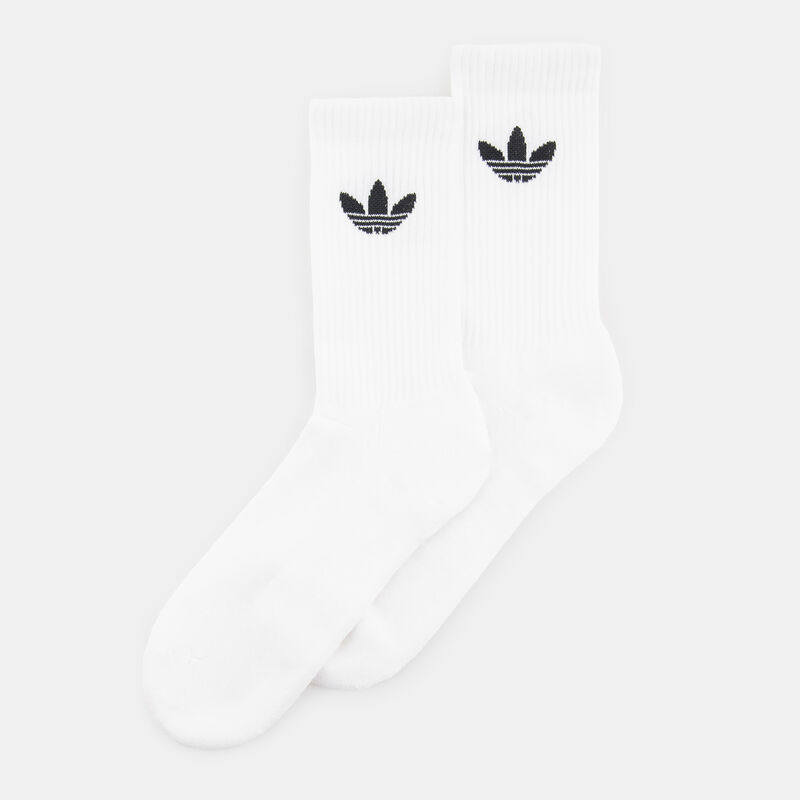 Calzini adidas Trefoil Cushion Crew (3 paia), bianco/nero