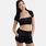 Top Nike Sportswear Chill Knit 2in1, nero/bianco