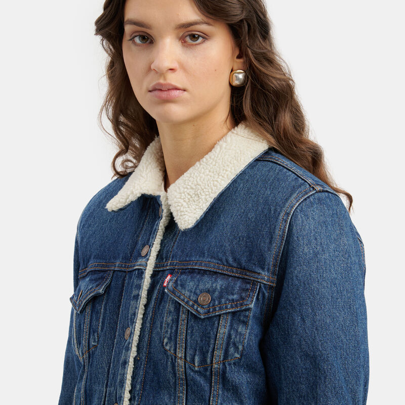 Giacca Levi's Sherpa Trucker Original, blu/bianco