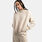 Felpa con zip adidas Soft Lux, beige
