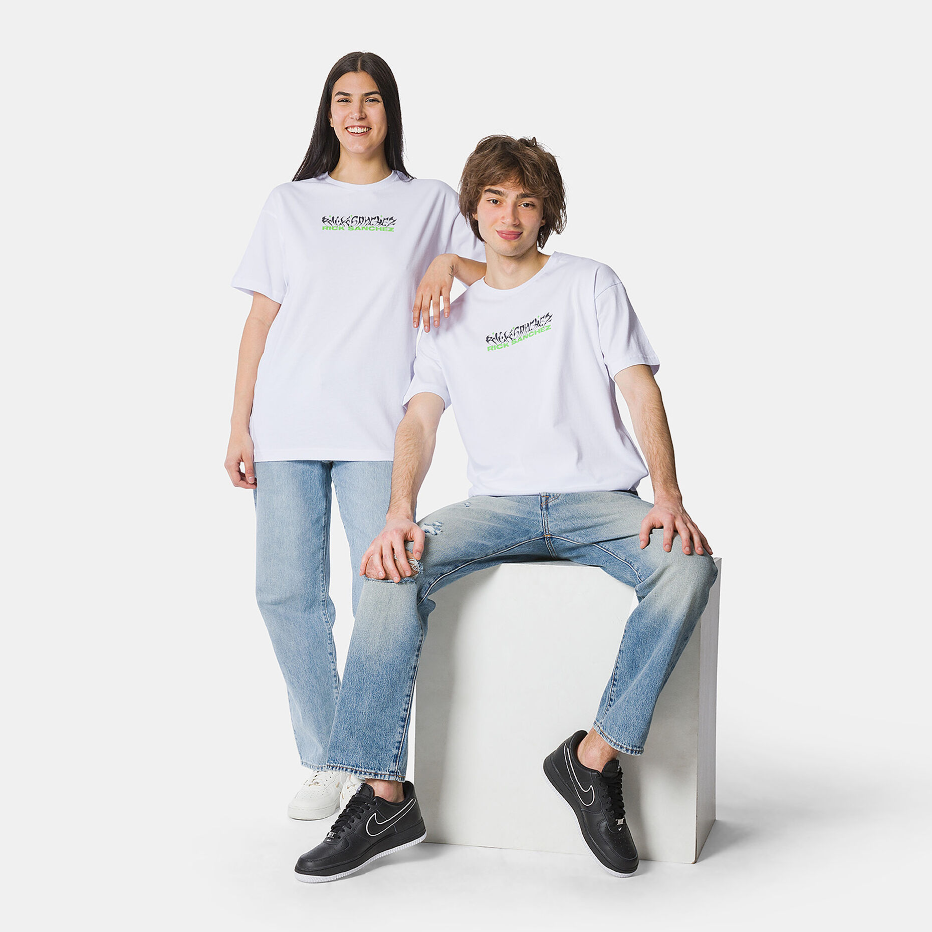 T-shirt Speedy Tee Rick And Morty, bianco/verde/nero