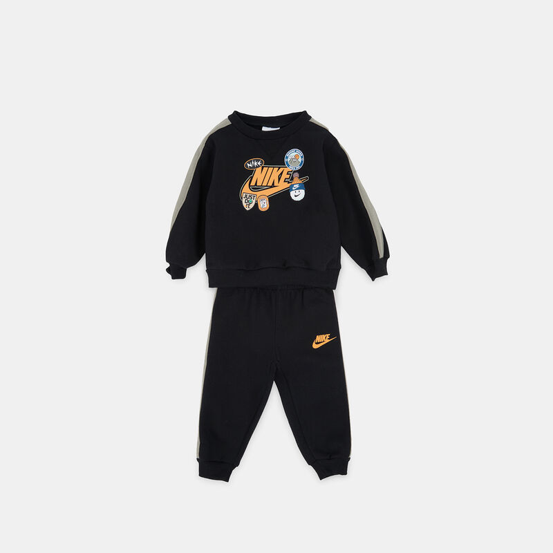 Completo Nike Club Patch neonati, nero/grigio/arancione