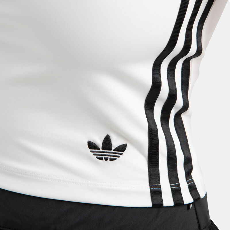 Top adidas Tube 3-Stripes, bianco/nero