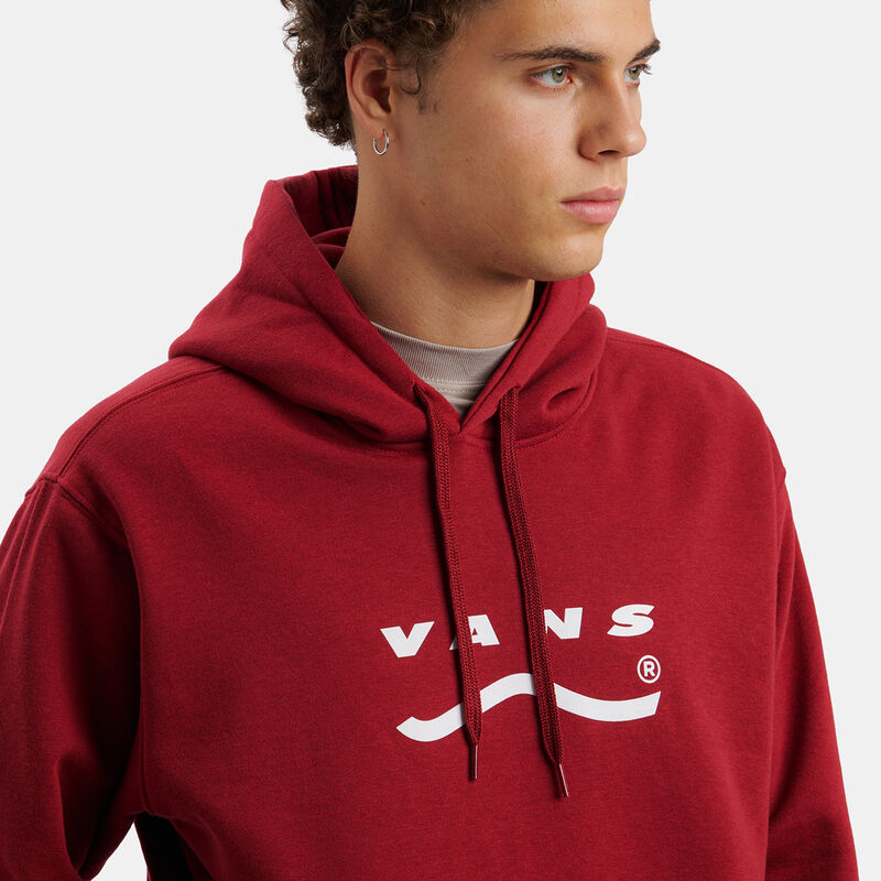 Felpa Vans Deteremined Pullover, bordeaux/bianco