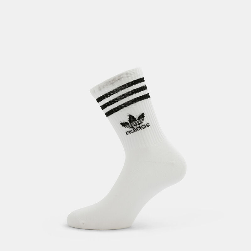 Calzini adidas mid cut (3 paia), bianco/nero