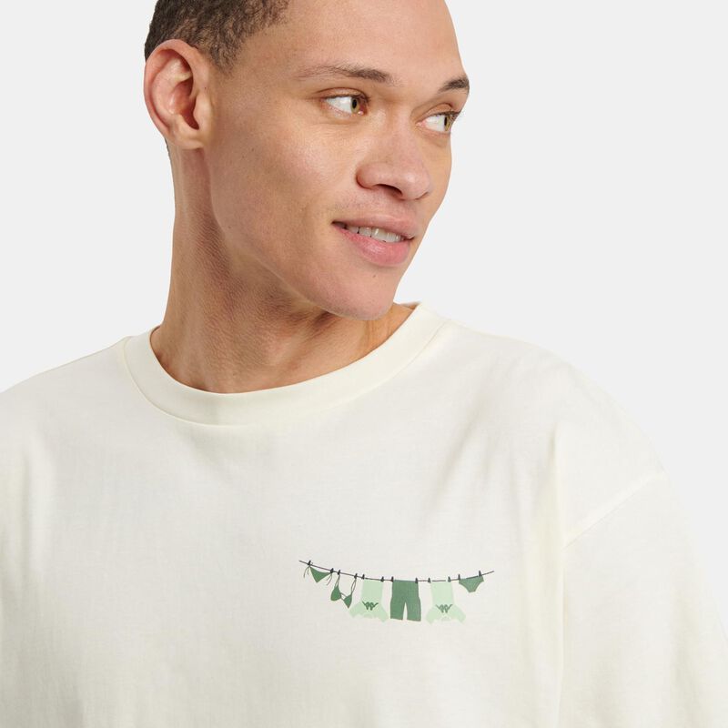 T-shirt Kappa Authentic Graphik Parker, bianco/nero
