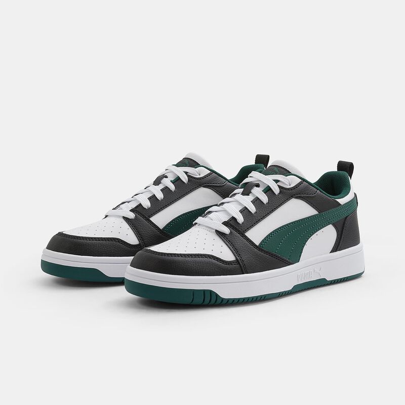 Puma Rebound V6 Lo, Bianco/nero/verde
