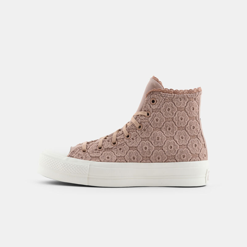 Converse Chuck Taylor All Star Lift Platform Crochet, rosa/bianco