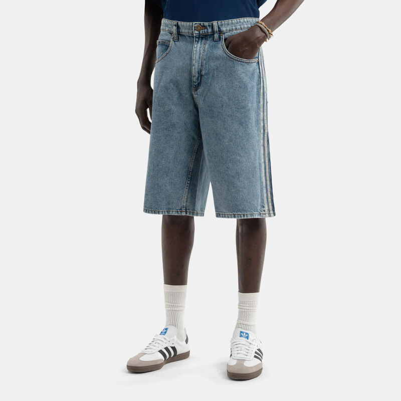 Jorts adidas adicolor Denim Firebird, azzurro
