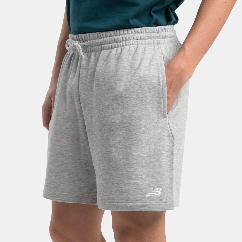 Short New Balance Sport Essentials French Terry, grigio/bianco