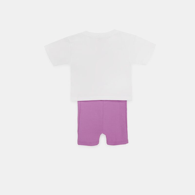 Completo Jordan bambini, bianco/fucsia