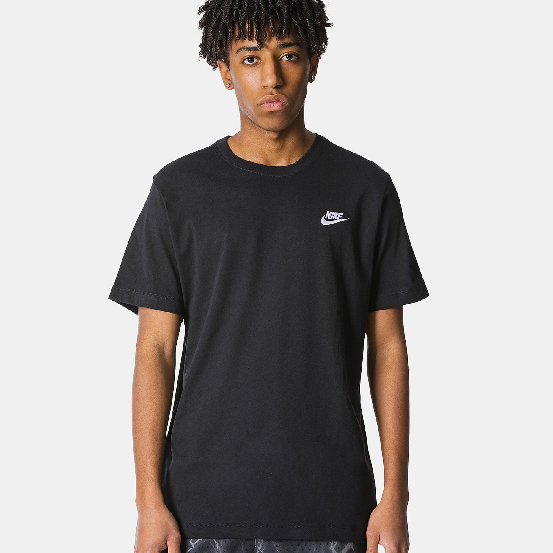 T-shirt Nike Sportswear Club, nero/bianco