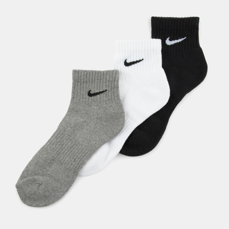 Calzini Nike Everyday Cushioned (3 paia), grigio/bianco/nero