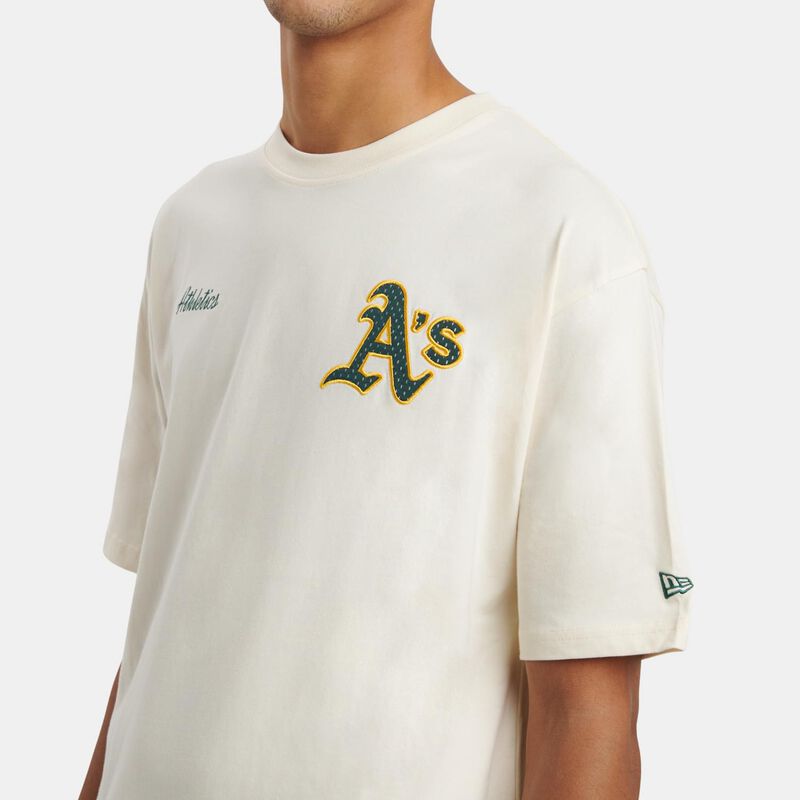 T-shirt New Era MLB Mesh SMU, bianco/verde/giallo