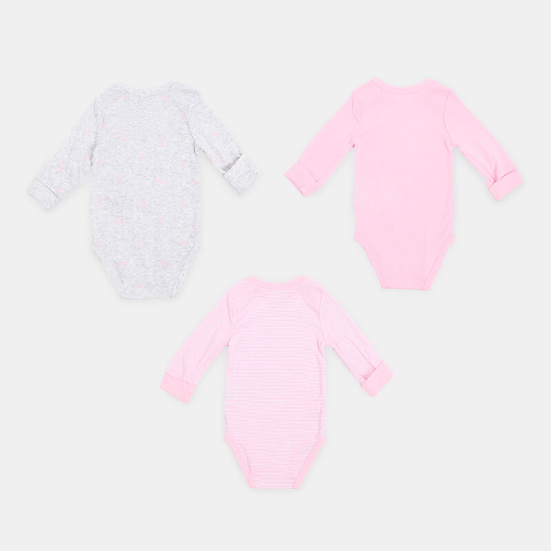 Body Nike Swoosh neonati (3 pz), rosa/bianco/grigio