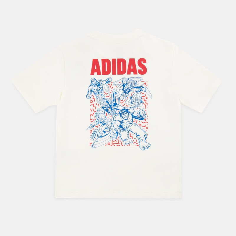 T-shirt adidas Marvel Avengers bambini, bianco/rosso/blu