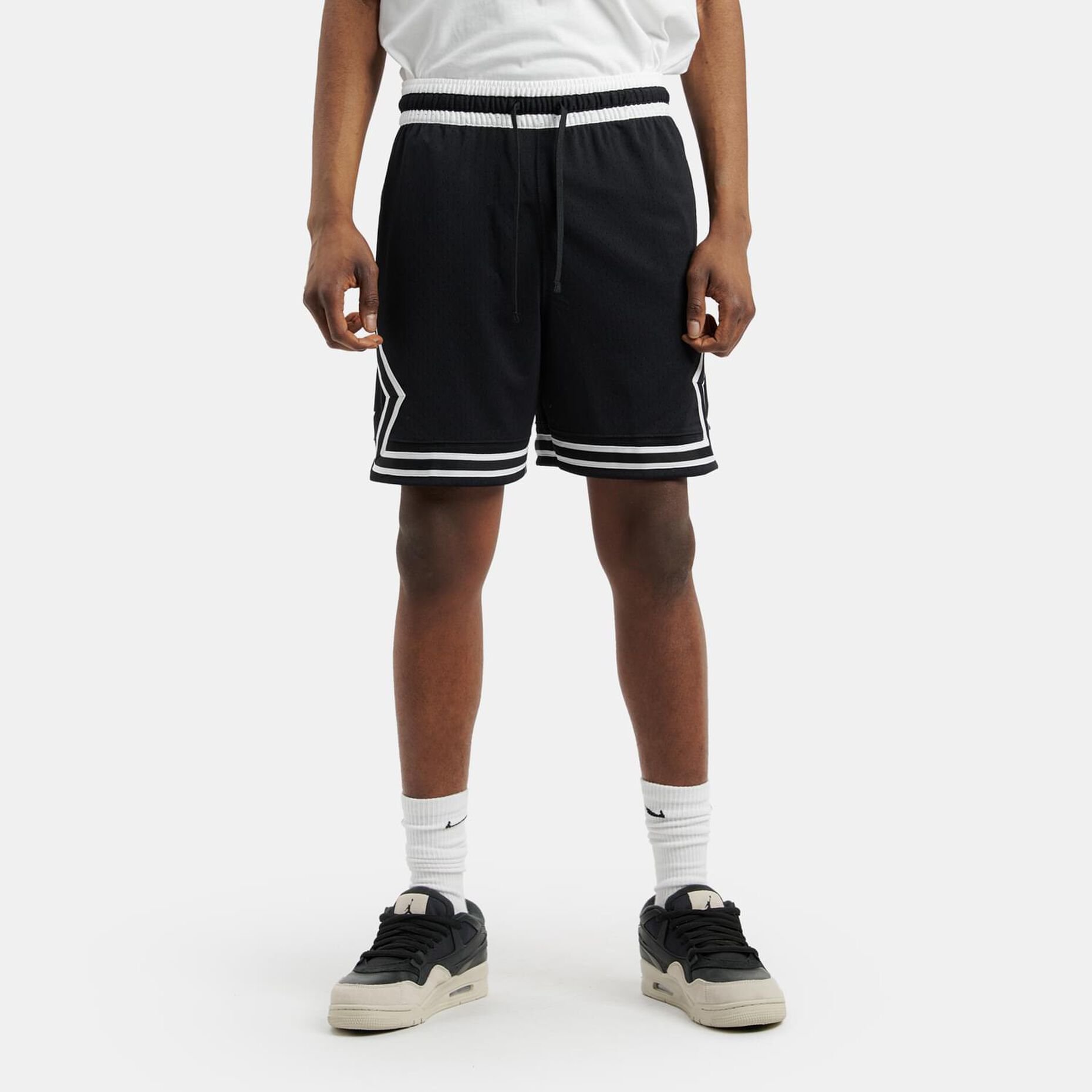 Short Jordan Diamond Dri-FIT, nero/bianco