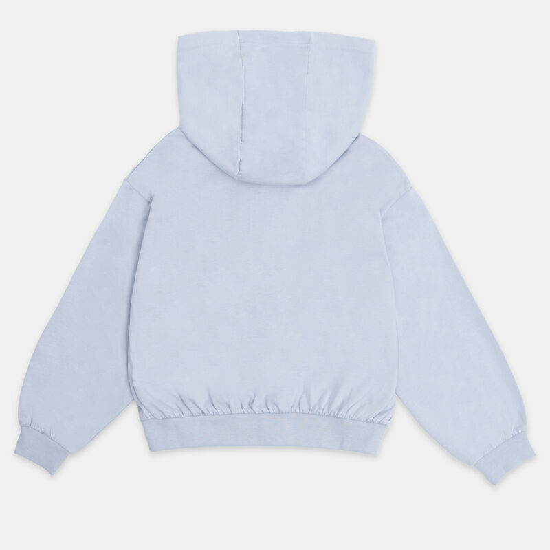 Felpa con zip Nike Sportswear ragazzi, azzurro/bianco