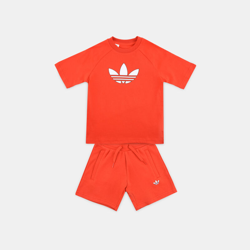 Completo adidas Trefoil bambini, rosso